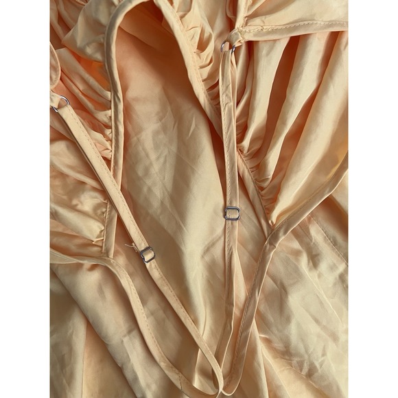 TOV Los Angeles Yellow Maxi Dress Flare Flowy Vibrant Size 44 XL Summer Resort - Picture 9 of 11